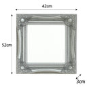 Set of 4 Ornate Silver Wall Mirrors With Bevelled Glass