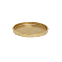 Small Round Antique Gold Metal Tray - 20.5cm