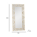 Large Gold Geometric Framed Mirror 70cm x 150cm