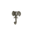 Silver Elephant Head Wall Hook