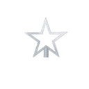 Silver Glitter Christmas Star Tree Topper - 20cm