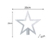 Silver Glitter Christmas Star Tree Topper - 20cm
