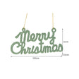 Sage Green Glitter Merry Christmas Sign