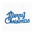 Navy Blue Glitter Merry Christmas Sign - 19.5cm