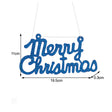 Navy Blue Glitter Merry Christmas Sign - 19.5cm
