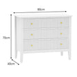 3 Drawer Chest of Drawers - Hales White Range