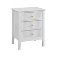 3 Drawer Chest of Drawers and Pair of Bedside Tables - Hales White Range
