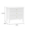Pair Of Large 3 Drawer Bedside Tables - Hales White Range