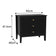 Large 3 Drawer Bedside Table - Hales Black Range