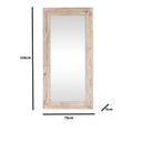 Large Rustic Wooden Wall/Leaner Mirror 158cm x 78cm
