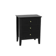 3 Drawer Bedside Table - Hales Black Range