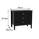 Wide 3 Drawer Chest of Drawers and Pair of Large Bedside Tables - Hales Black Range