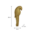 Rustic Gold Parrot Wall Hook 16cm x 6cm