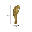 Rustic Gold Parrot Wall Hook 16cm x 6cm