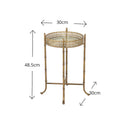 Vintage Gold Mirrored Tray Table