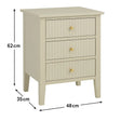 Dressing Table, Stool & Pair of 3 Drawer Bedside Tables - Hales Taupe Range