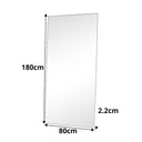 Large Black Thin Framed Leaner Mirror 80cm x 180cm