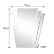 Large Art Deco Fan Frameless Wall Mirror