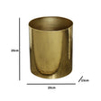 Metal Hammered Gold Storage Waste Bin