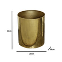Metal Hammered Gold Storage Waste Bin