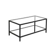 Black Glass & Mirrored Coffee Table
