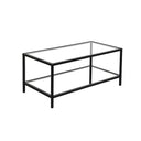 Black Glass & Mirrored Coffee Table