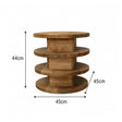 Round Wooden 4 tier Side Table