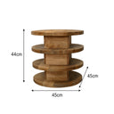 Round Wooden 4 tier Side Table
