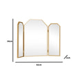 Gold Hexagon Triple Dressing Table Mirror 82cm x 59cm