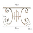 Distressed White Metal Side Table With Curled Legs