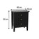 Pair of 3 Drawer Bedside Tables - Hales Black Range