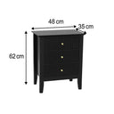 Large Chest of Drawers and Pair of Bedside Tables - Hales Black Range