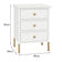 Pair of White Three Drawer Bedside Tables - Aisby White Range