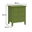 Pair of 3 Drawer Bedside Tables - Hales Green Range