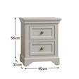 Large Taupe-Grey 7 Drawer Chest of Drawers & Pair of Bedside Tables - Daventry Taupe-Grey Range