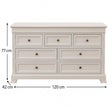 Large Taupe-Grey 7 Drawer Chest of Drawers & Pair of Bedside Tables - Daventry Taupe-Grey Range
