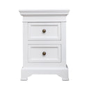 Pair of White Two Drawer Bedside Tables - Daventry White Range