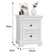 Large White 7 Drawer Chest of Drawers & Pair of Bedside Tables - Daventry White Range