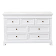 Large White 7 Drawer Chest of Drawers & Pair of Bedside Tables - Daventry White Range