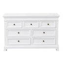 Large White 7 Drawer Chest of Drawers & Pair of Bedside Tables - Daventry White Range