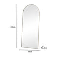 Large Gold Arched Leaner Mirror 150cm x 60cm