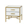 Pair of Gold Mirrored Bedside / Occasional Tables - Venus Range