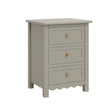 Pair of Scalloped 3 Drawer Bedside Tables - Staunton Taupe Range