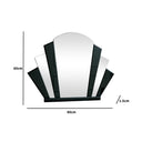 Black Glass Art Deco Arch Fan Wall Mirror 80cm x 60cm