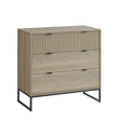 3 Drawer Chest of Drawers and Pair of Bedside Tables - Hesley Nordic Wood Range