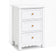 Large Scalloped 3 Drawer Chest of Drawers & Pair of Bedside Tables - Staunton White Range