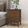 3 Drawer Bedside Table - Hales Dark Wood Range