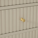 3 Drawer Bedside Table - Hales Taupe Range