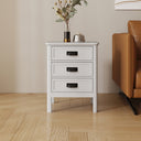 3 Drawer Bedside Table - Lawrence Ivory Range