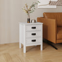 3 Drawer Bedside Table - Lawrence Ivory Range